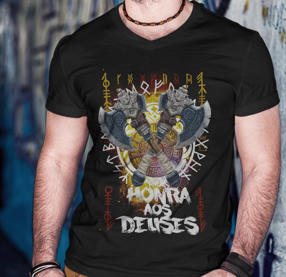 Camisa Tecido Unissex - Norse Mythology - Honra aos Deuses
