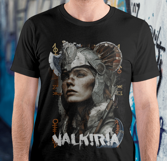 Camisa Tecido - ( Quality ) - Norse Mythology - Valkiria