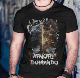 Camisa Tecido Unissex - Norse Mythology - Árvore do Mundo