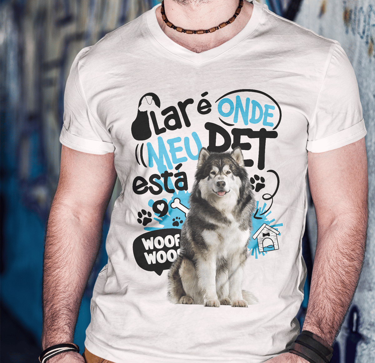 Nome do produto: Camisa Tecido - ( Prime ) - Lar de Pet - Malamute do Alasca