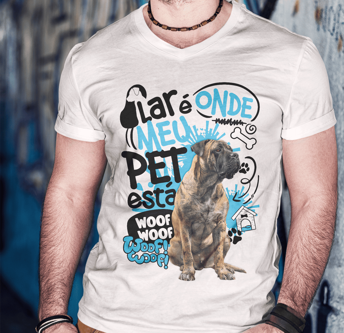 Nome do produto: Camisa Tecido Unissex - Lar de Pet - Presa Canário