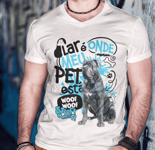 Camisa Tecido Unissex - Lar de Pet - Cane Corso