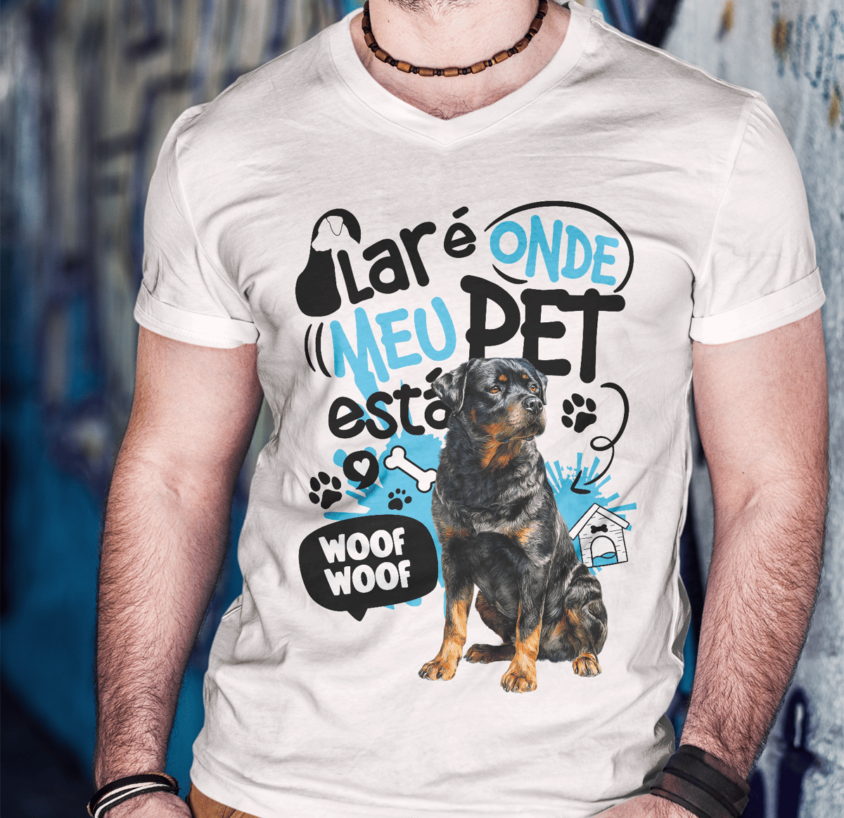 Nome do produto: Camisa Tecido - ( Prime ) - Lar de Pet - Rottweiler