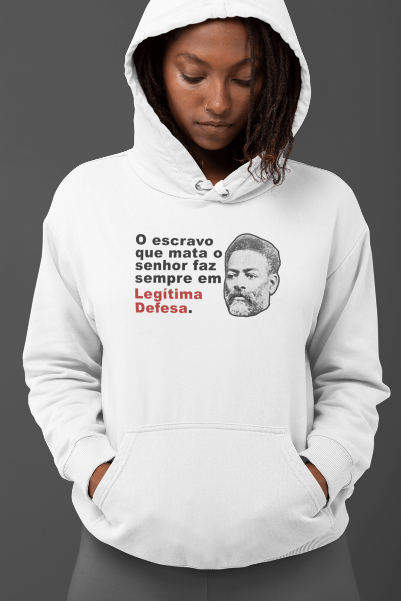 Nome do produto: Moletom Legítima Defesa Luiz Gama