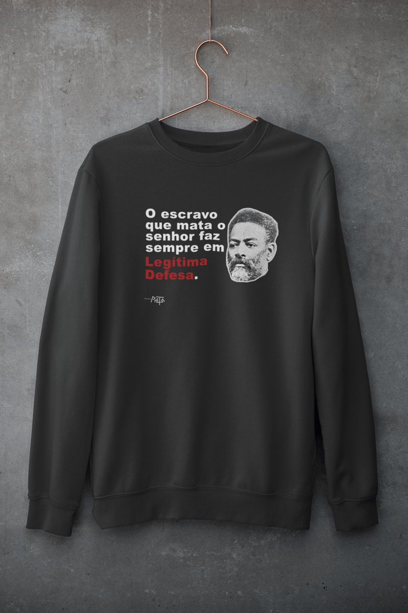 Nome do produto: Moletom Legítima Defesa Luiz Gama