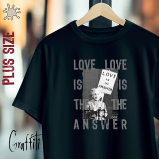 Nome do produtoCamiseta Plus Graffiti Love is the answer