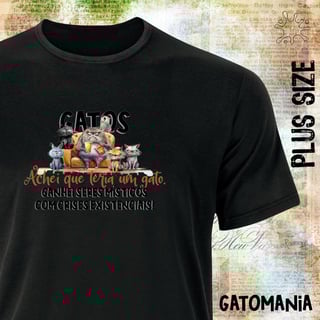 Nome do produto Camiseta Plus Gatos - Seres Místicos