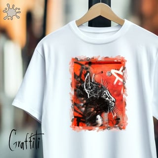 Nome do produtoCamiseta Graffiti Olhar de Gato