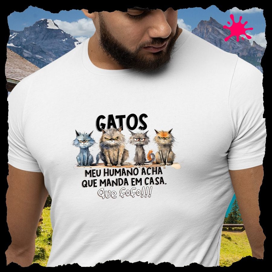 Nome do produto: Camiseta Gatos - Que Fofo!