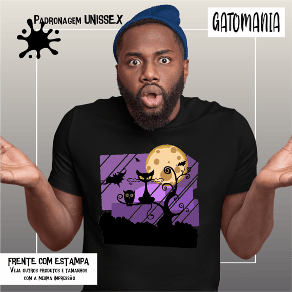 Camiseta de Gato de Lua Seremcores 