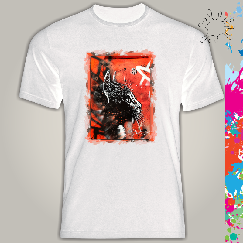 Camiseta Olhar de Gato Graffiti