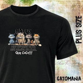 Nome do produto Camiseta Plus Gatos - Que Fofo!