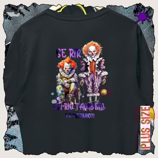 Nome do produtoCamiseta PLUS Halloween Tá Medinho