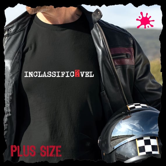 Camiseta Plus Inclassificável (branco)