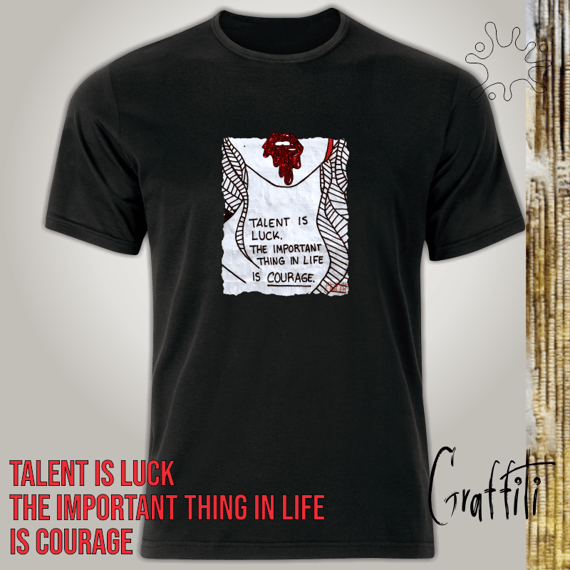 Camiseta Graffiti Talent is Luck