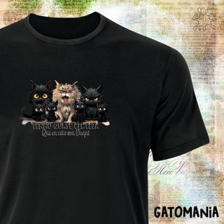 Nome do produtoCamiseta Gato Preto - Tenho quase certeza