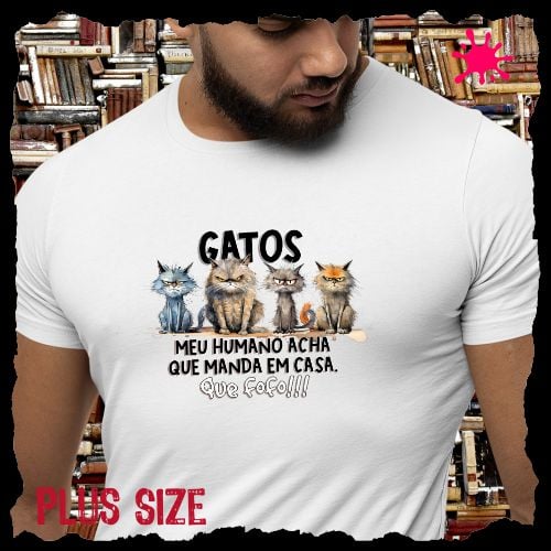 Camiseta Plus Gatos - Que Fofo!