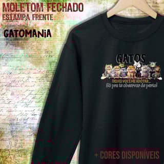 Blusão moletom Gatos - Deixei vc me adotar