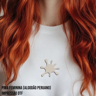 Camiseta Pima feminina (algodão peruano) Splash