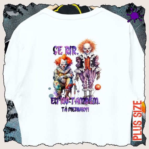 Camiseta PLUS Halloween Tá Medinho