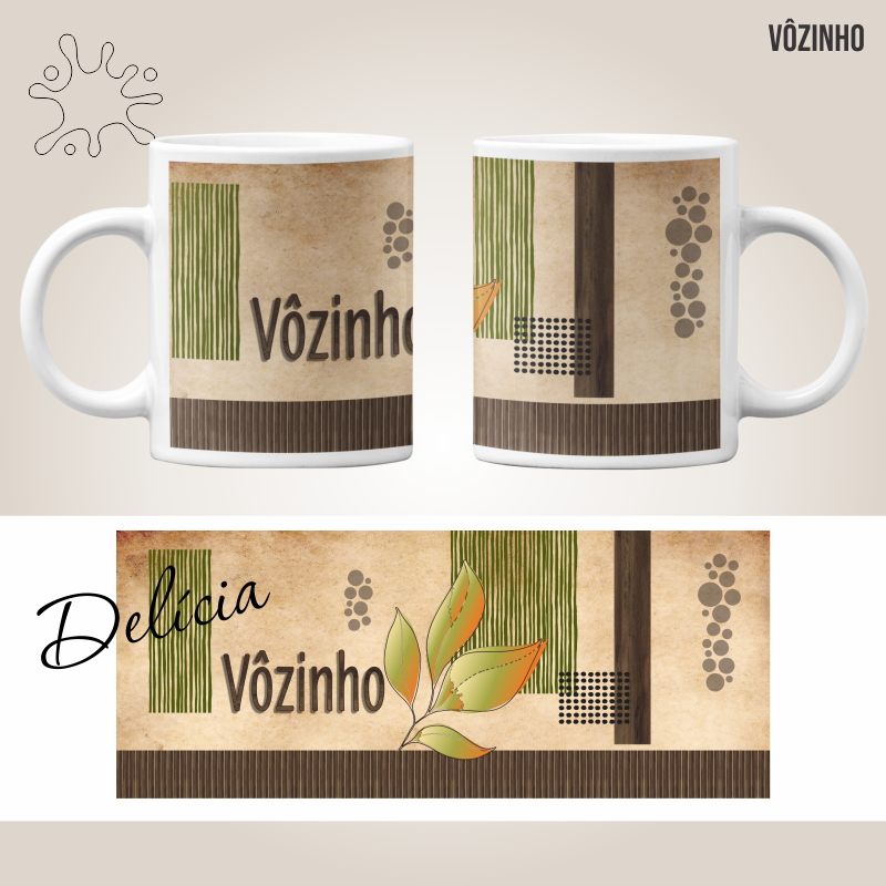 Nome do produto: Caneca VÔZINHO vintage
