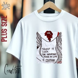 Camiseta Plus Graffiti Talent is luck