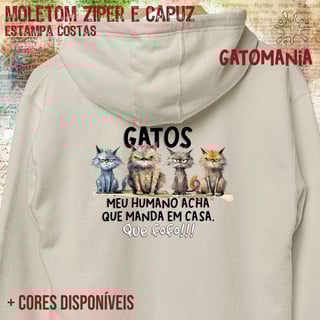 Nome do produto Moletom Zíper Gatos - Que Fofo!