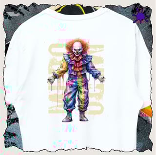 Nome do produtoCamiseta Halloween Medo de Palhaço 3