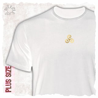 Camiseta Plus Triskele dourada