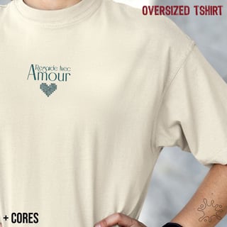 Camiseta oversized Regarde avec amour