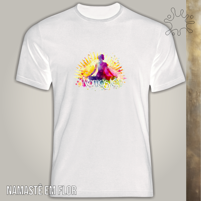 Camiseta Namaste em Flor