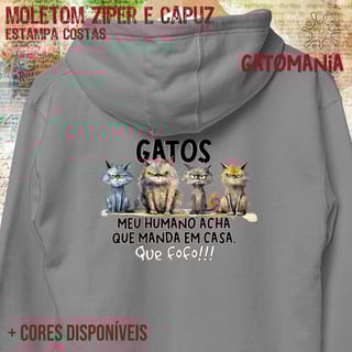 Nome do produto Moletom Zíper Gatos - Que Fofo!