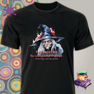 Nome do produto Camiseta de Bruxa - Tudo MENTIRA - Seremcores 