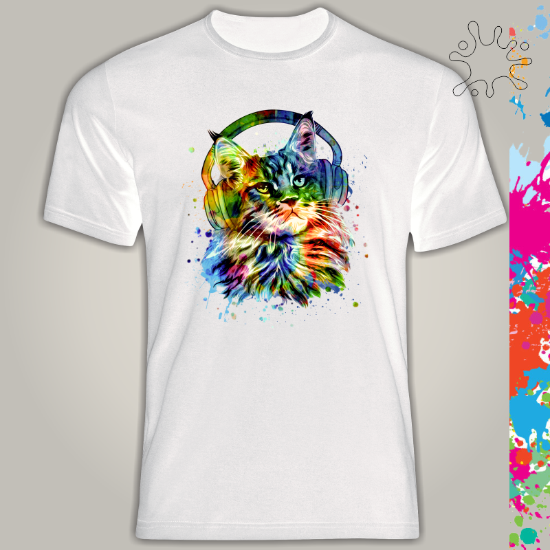 Camiseta Gato DJ