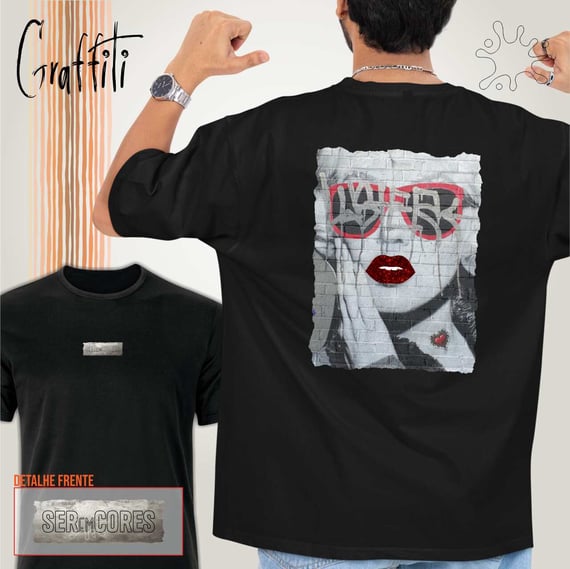 Camiseta Costas Graffiti Marilyn