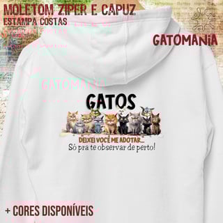 Moletom zíper Gatos - Deixei vc me adotar