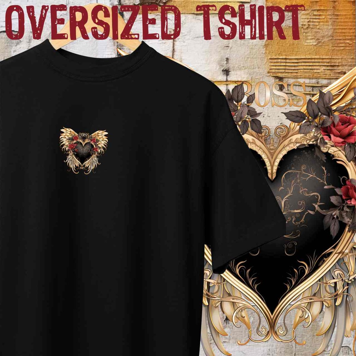 Nome do produto: Camiseta Oversized Asas Boss
