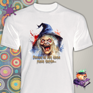 Nome do produto Camiseta de Bruxa - Passa lá em casa