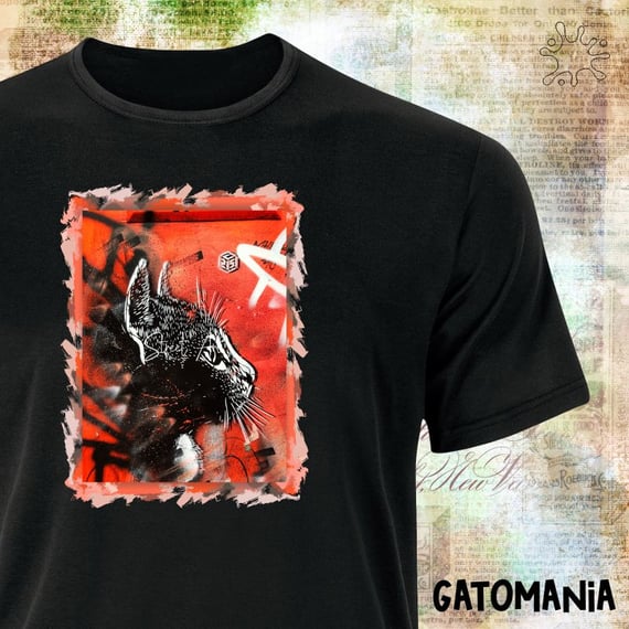 Camiseta Graffiti Olhar de Gato