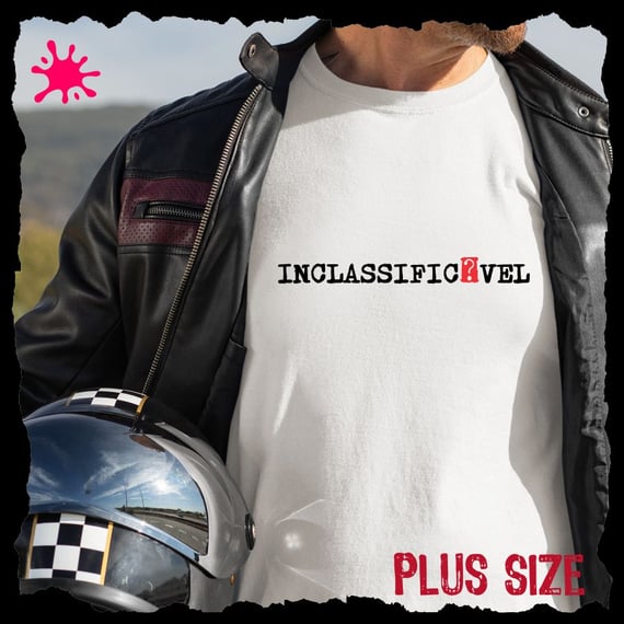 Camiseta Plus Inclassificável (preto)