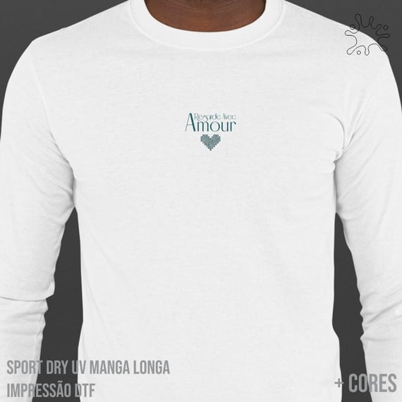 Camisa Sport Dry UV manga longa Regarde avec amour