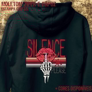 Nome do produto Moletom zíper Silence Please