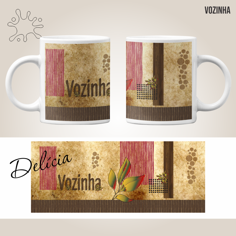Nome do produto: Caneca VOZINHA vintage