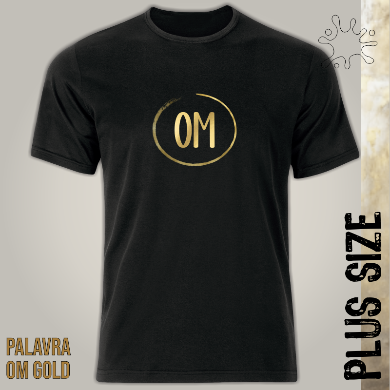 Camiseta Plus Mantra OM Gold