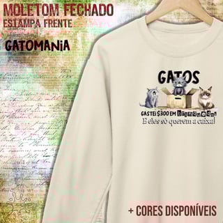 Nome do produto Blusão moletom Gatos só querem a caixa