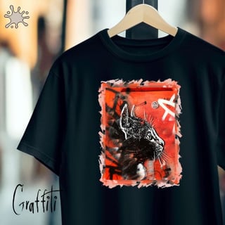 Camiseta Graffiti Olhar de Gato