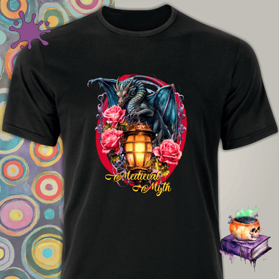 Camiseta de Dragão - Medieval Myth