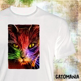 Nome do produto Camiseta Graffiti Gato Neon