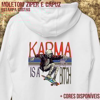 Nome do produto Moletom zíper Karma is a Bitch
