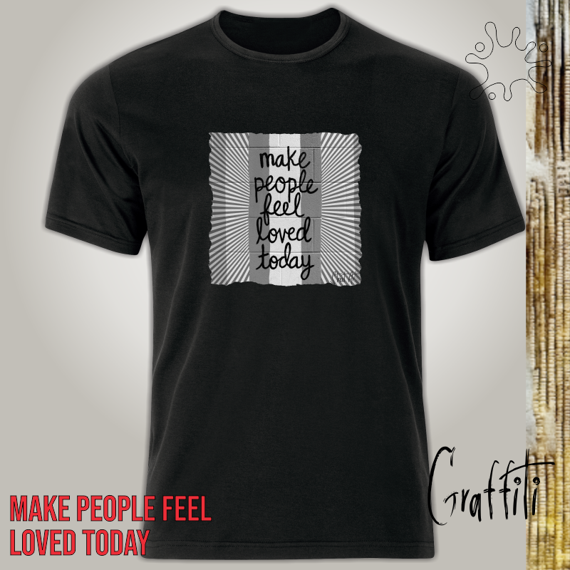 Nome do produto: Camiseta Graffiti Make people feel Loved today